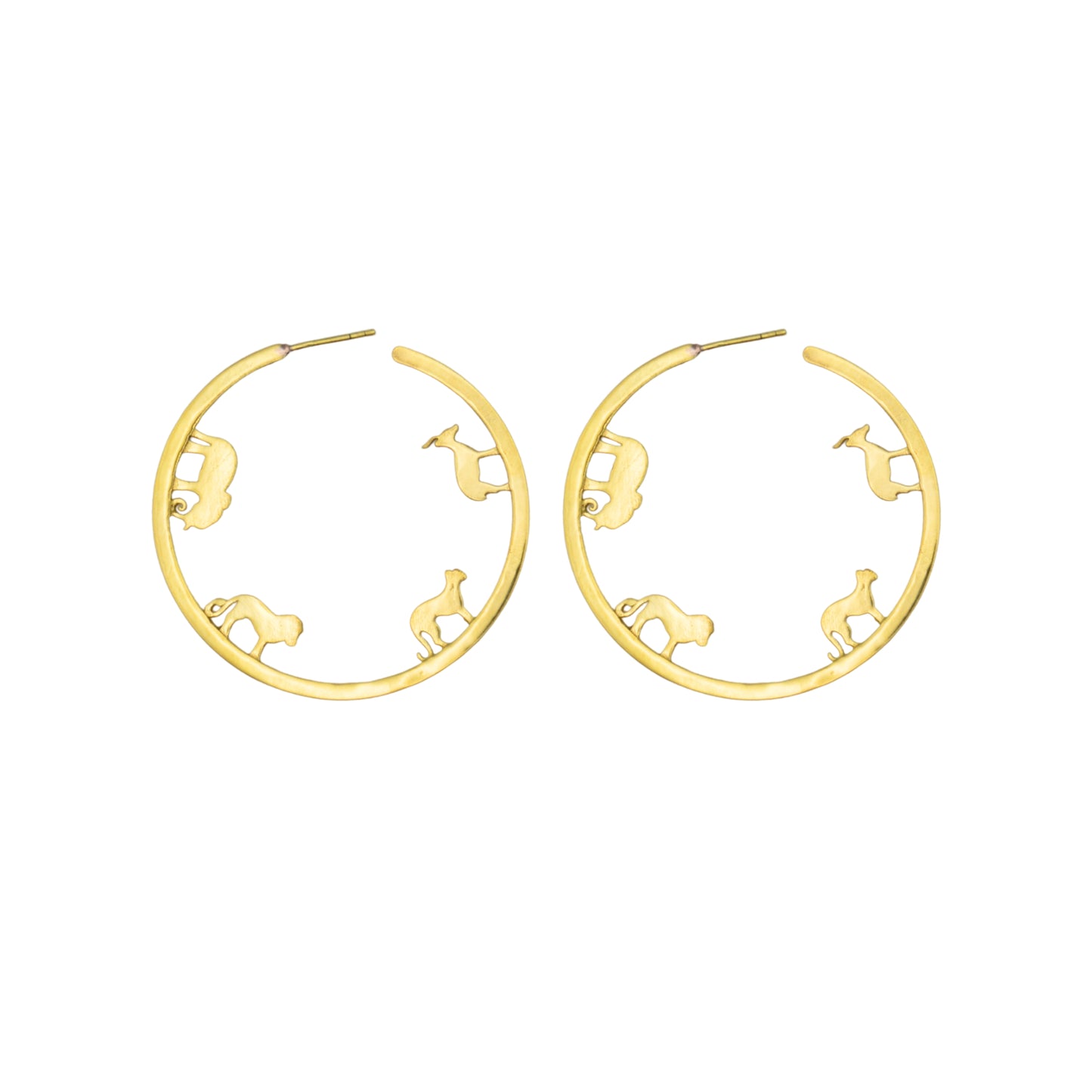 Wild Serengeti Gold Hoops