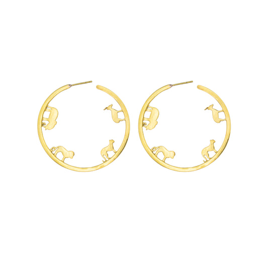 Wild Serengeti Gold Hoops