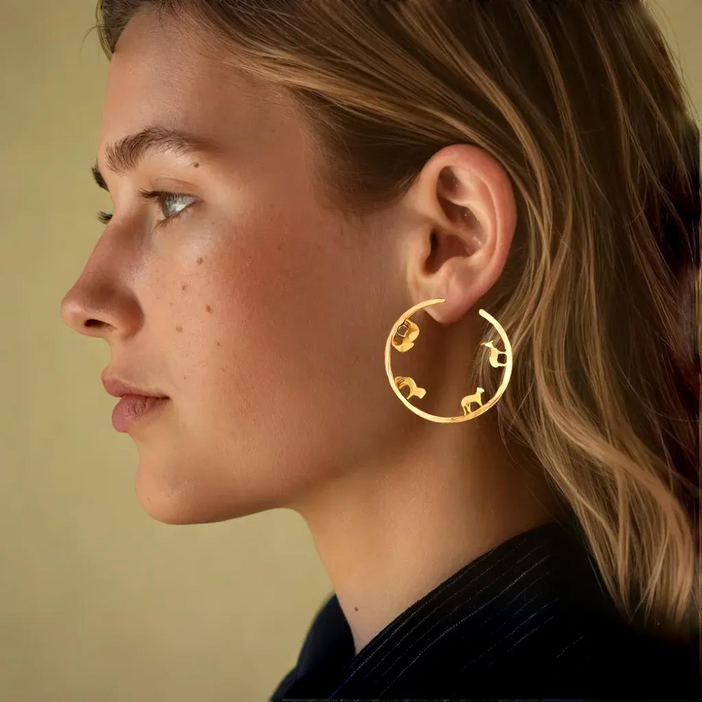 Wild Serengeti Gold Hoops